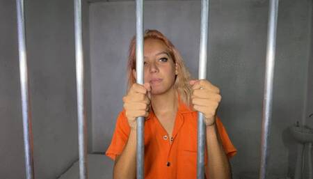 Underwater and topless interogation for the bad inmate Monique