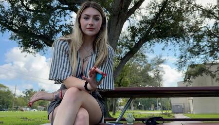 London Evans Brings Her Puppy Boyfriend To The Park