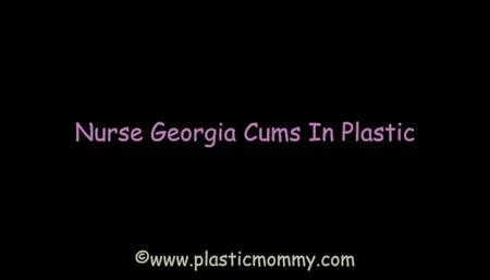 Nurse Georgia Cums In Plastic