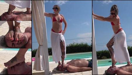 NINA MOROVIC - You are a worm under my feet - BRUTAL trampling (mostly on face), foot gagging, dirty feet licking