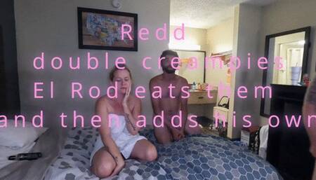 Redd double creampies Jacki, ElRod Travis creampies and tongue cleans