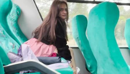 POV I ask you to film me on a REAL BUS and I almost got caught