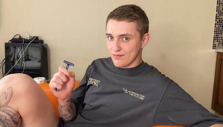 Alex Shaves Evgeny's Intimate Areas!