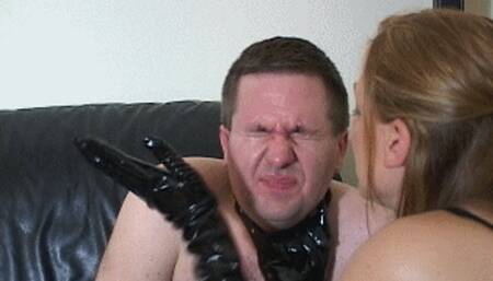 Mistress Mariah spits and slaps him senseless redux - 1080