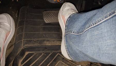 Driving in puma sneakers