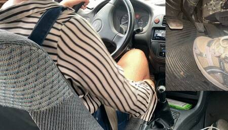 720P I like to drive my car with my stinky asics sneakers