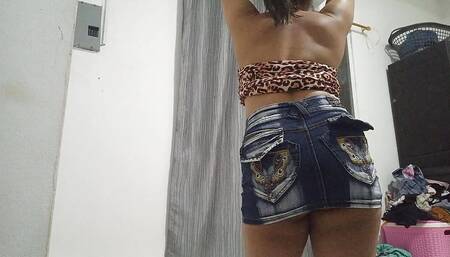 Attention!! Stepmom Nymphomaniac Is Caught on Video Call with Her Stepson Masturbating Her Tits and Pussy While He Jerks off
