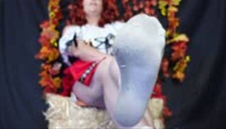 Oktoberfest Girl Lets you SNIFF her Dirty Smelly White Socks! MP4 1080