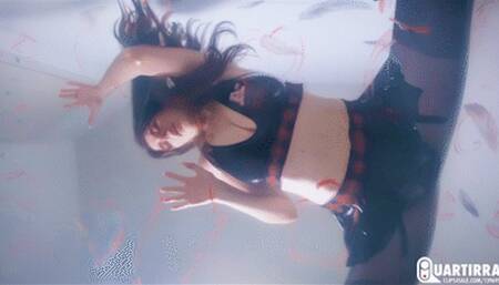 Q989 Cosette rides huge clear balloon on you - 1080p