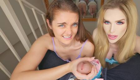 Step-Sisters Jerk & Suck Off Pervy Step-Bro