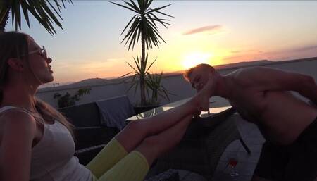GABRIELLA - What a beautiful sunset! - Foot worship, toe sucking, face as a footstool