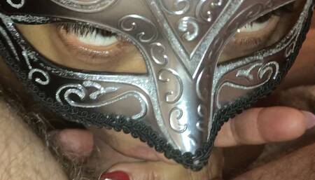 Dirty Talking Masked MILF on Her Knees Sucking and Wanking My Cock Nice and Hard Part Two - Uncut Clips