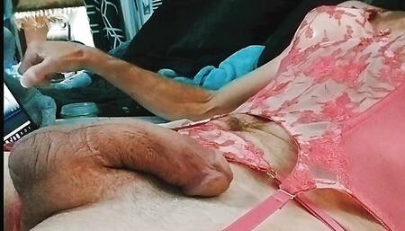 Cdmichelle Loves Playing with Cock Wearing New Pink Lingerie Delivered From Amazon Today Ordered Last Night,