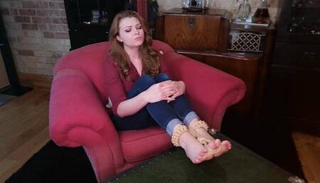 Self Bastinado with Toe Tie