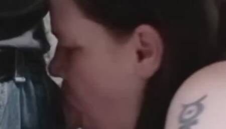 Sneaky Blowjob in the Bathroom