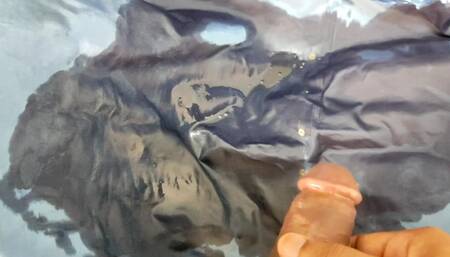 67 Pissing on Grey Satin Saree of Chachi