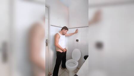 I Was Caught Masturbating Inside the Library and Then I Went to Cum in the Men's Bathroom but They F