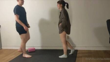 Cute Girl kicks her Husband in the Balls 23 Times