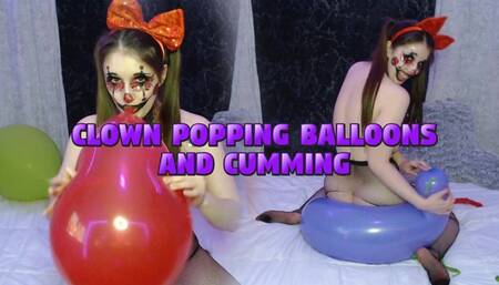 Clown Popping Balloons And Cumming MOV