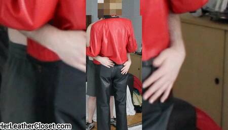 Red Leather Cock Massage