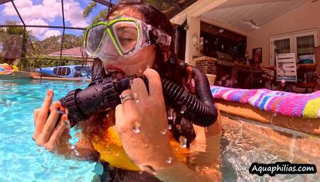 Aquaphilias- Sea Jewel- Double Hose Orgasms SCUBA Masturbation