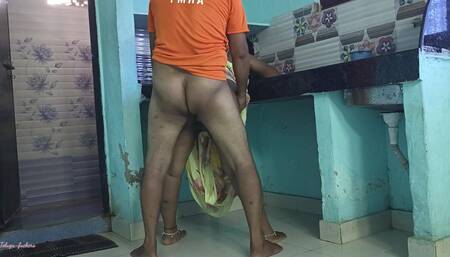 Telugu House Wife Doggy Style Anal Fucking in Kitchen with Husband Dirty Talks for Sex Telugu-fuckers