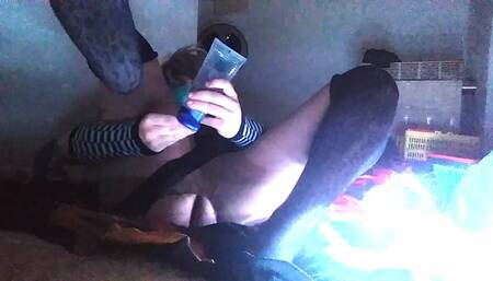 Spreading My Tight Ass & Sissygasm with Inflatable Plug