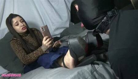 Loser licking all the dirt off his shoe while doing stories (blackmail) by Sabryna # SD MOBILE