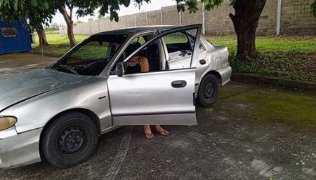 Your car breaks down and while checking what broke down you walk in flip-flops to end up pumping the pedals (3)