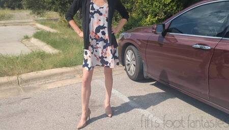 Fifi trying to drive her coworkers to lunch and she has to crank and crank her car to get it to start *new*