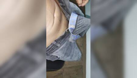 Cumshot in Underwear