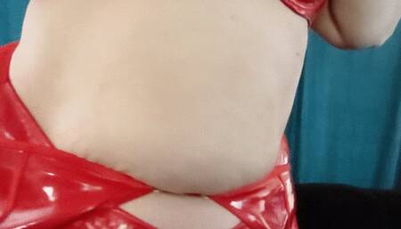 Red Vinyl Lingerie Portrait