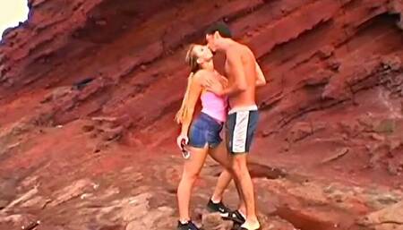Juicy Blonde Cutie Katy Caro and Phil Holliday Found Refuge on the Sea Shore to Enjoy Romantic Date