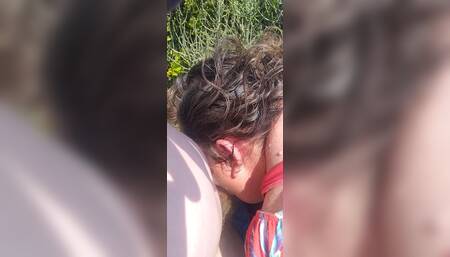 Amateur Blowjob in Nature