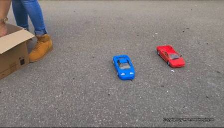 toy car crush in sweet nike air sneakers