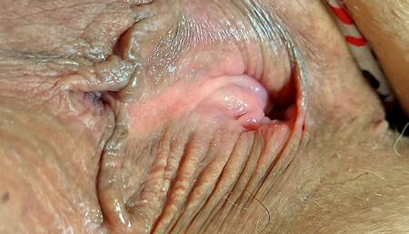 Big Ass White Granny Working Out and Showing Her Phat Booty and Meaty Pussy Close up