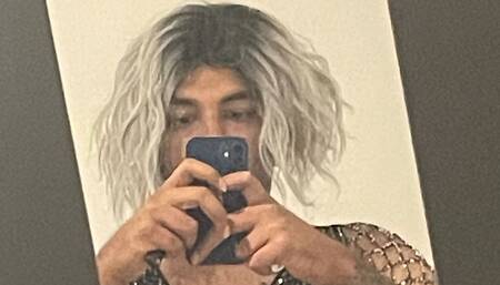Crossdressing in Front of a Mirror