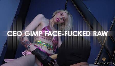 CEO Gimp Face-Fucked Raw! Goddess Kyaa Strap-On Oral Pegging - 720p MP4