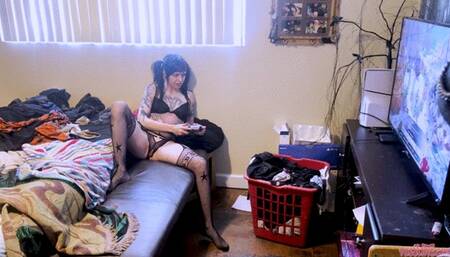Bratty Gamer Girl's Messy Punishment