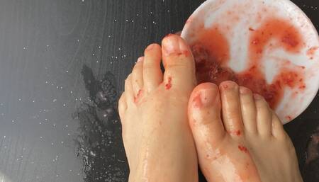 Fraises, sucre et salive