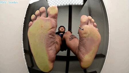 Hunny 's smelly worn socks DOMINATE tiny men! GIANTESS!! BARE EDITION- MOV
