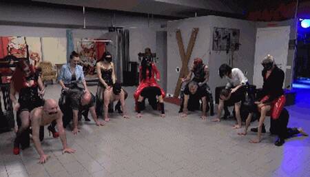 7 MISTRESSES FEMDOM PARTY (EPISODE 2) - Pony boys riding NON STOP (EPIC CLIP!)