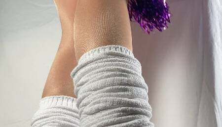 A Shoejob Date with a Cheerleader in Reebok Freestyle Sneakers and Slouch socks - CBT, Shoejob and POV Views - Huge cumshot - multiedit - 4k