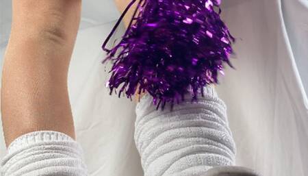 A Shoejob Date with a Cheerleader in Reebok Freestyle Sneakers and Slouch socks - CBT, Shoejob and POV Views - Huge cumshot - multiedit