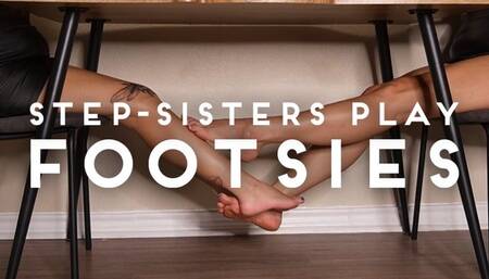 Step-Sisters Play Footsies