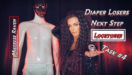 DIAPER LOSERS NEXT STEP- LOCKTOBER TASK #4 - Mistress Raven gives you a task while you’re  in chastity and your diaper - diaper fetish, chastity, task