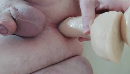 Ruining My Ass with a Huge Dildo