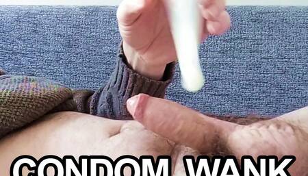 Cum in Condom Wank off Session - Horny as Fuck Watching Gay