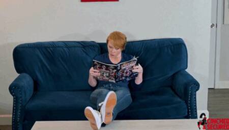 Izzy the Sitter Gets Bound, Gagged, Toe-tied and Tickled (MP4 Format)