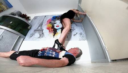 Jennifer Chunky Mary Jane Platform Shoes Trampling FLOOR CAM (4K)